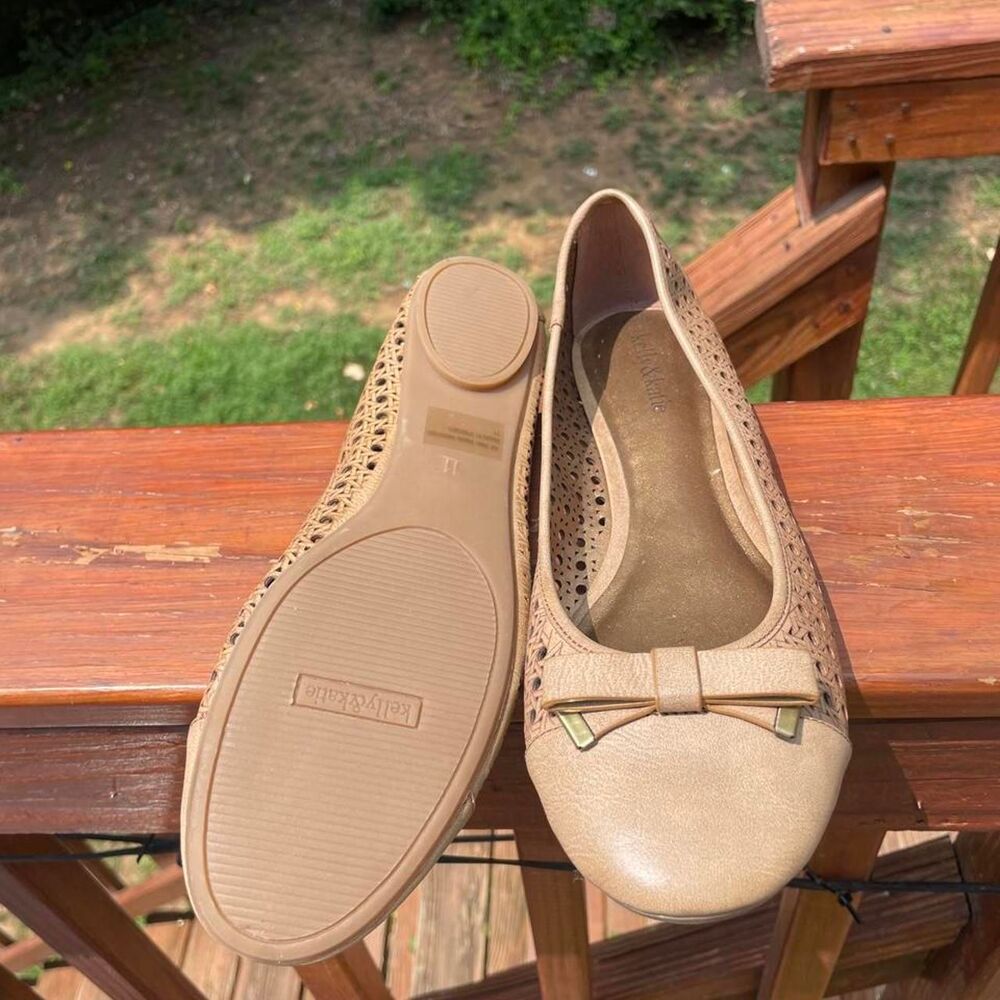 Kelly katie Women's 11 Tan Brown Mary Jane Ballet Shoes - Picture 6 of 8